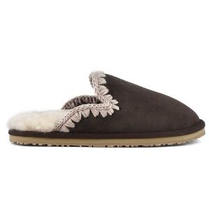 MOU Brown Suede Slipper Eskimo Stitch